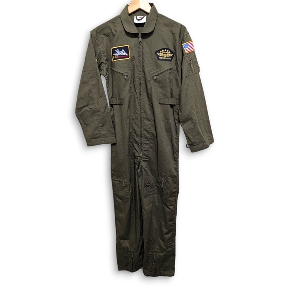 Kids Air Force Pilot Flight Suit XL Costume Military Coveralls Tactical Jumpsuit - Picture 1 of 5